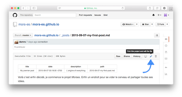 blog on github